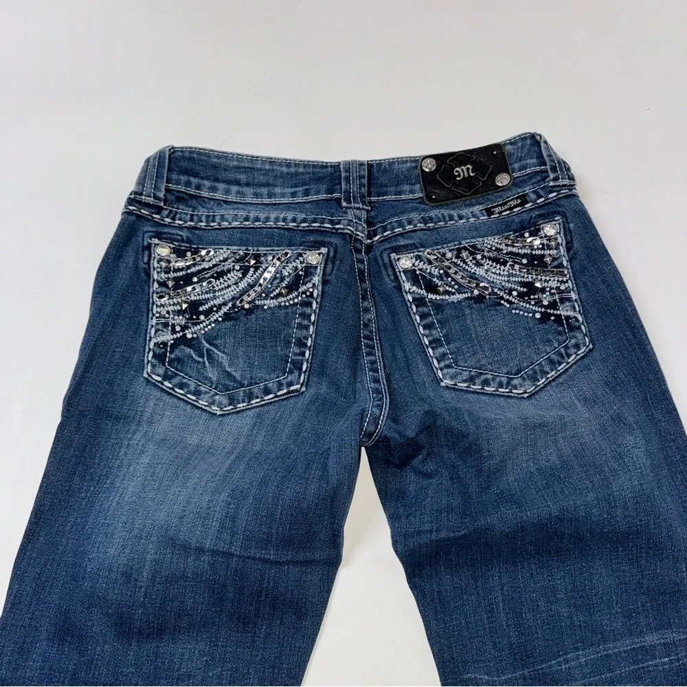 Miss Me Embellished Pocket Easy Boot Mid Rise Jeans Size 27